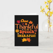 Dankbare logopedist Herfst Thanksgiving voor WO Kaart (Gele Bloem)