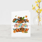 Dankbare Mage Therapeut Pompoen Herfst Fa Kaart (Gele Bloem)