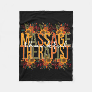 Dankbare Mage Therapeut Thanksgiving Mage Therapie Fleece Deken