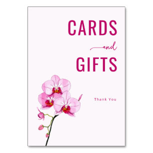 Dankbare Magenta Bloem Orchidee Kaart