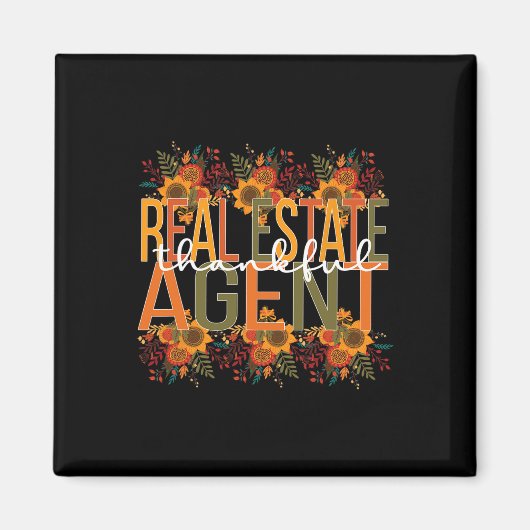 Dankbare makelaar Thanksgiving Magneet (Voorkant)