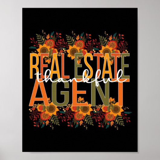 Dankbare makelaar Thanksgiving Poster (Voorkant)