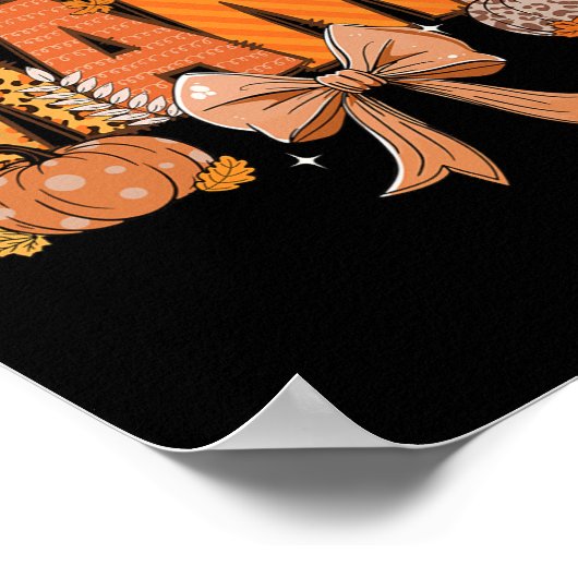 Dankbare Mama Coquette Bows Mama Herfst Thanksgivi Poster (Hoek)