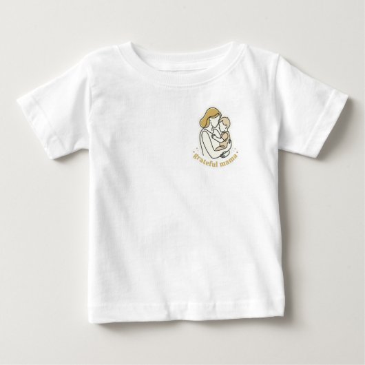 Dankbare Mama Minimalistische Lijnkunst Moeder en (Voorkant)