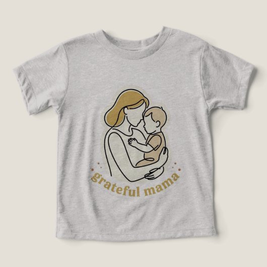 Dankbare Mama Minimalistische Lijnkunst Moeder en (Design voorkant)