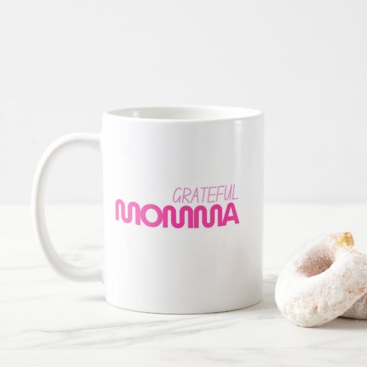 Dankbare mama Mok Moederdag Roze tekst (Met donut)