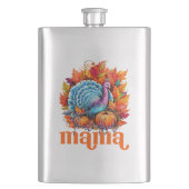 Dankbare Mama Turkije en herfst bladeren gebladert Flacon (Voorkant)