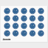 Dankbare Marine Graveur Landschap Ronde Sticker (Vel)
