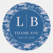 Dankbare Marine Graveur Landschap Ronde Sticker (Voorkant)