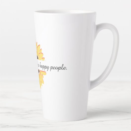 Dankbare mensen zijn gelukkige mensen Personaliser Latte Mok (Rechts)