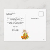 Dankbare Minimal Photo Collage Herfst Baby Dank u Feestdagenkaart (Achterkant)