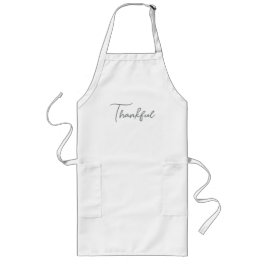Dankbare Minimalistische Script Herfst Thanksgivin Lang Schort