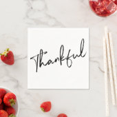 Dankbare minimalistische script Thanksgiving Servet (Insitu)