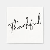 Dankbare minimalistische script Thanksgiving Servet (Voorkant)