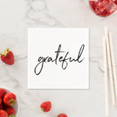 Dankbare minimalistische script Thanksgiving Servet (Insitu)