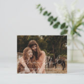 Dankbare minimalistische Thanksgiving familiefoto Briefkaart (Staand voorkant)