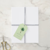 Dankbare Mint Minimalistische Palmboom Cadeaulabel (Met Touw)