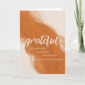 Dankbare moderne elegante Waterverf Thanksgiving Feestdagen Kaart (Voorkant)