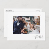 Dankbare Moderne Foto Trouwen Dank u Briefkaart (Voorkant / Achterkant)