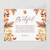 Dankbare moderne rustieke Herfst Thanksgiving vaka Briefkaart (Voorkant)