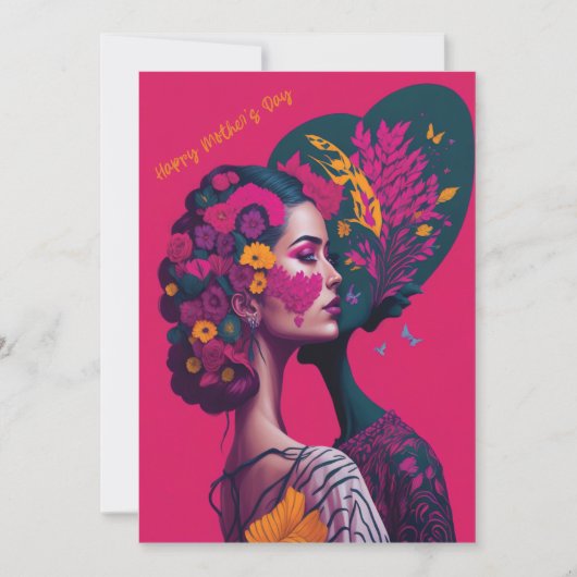 Dankbare Moederdag Plat Vakantiekaart Feestdagenkaart (Voorkant)