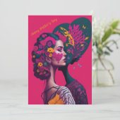 Dankbare Moederdag Plat Vakantiekaart Feestdagenkaart (Staand voorkant)