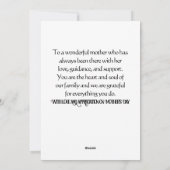 Dankbare Moederdag Plat Vakantiekaart Feestdagenkaart (Achterkant)