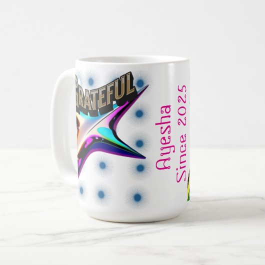 Dankbare Mok - Inspirerend Dankbaarheid Koffiekopj (Voorkant links)