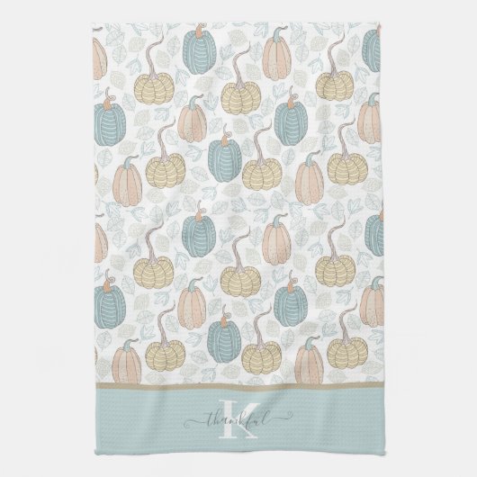 Dankbare Monogrammed Keuken Handdoeken (Verticaal)