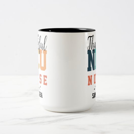 Dankbare NICU Verpleegkundige Mok, NICU Verpleegku Tweekleurige Koffiemok (Center)