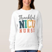Dankbare NICU Verpleegster Sweatshirt, Herfst verp Trui (Voorkant)