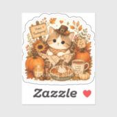 Dankbare Oogst Kitty Sticker (Vel)