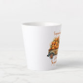 Dankbare Oogst – Zingen voor God met Herfstvreugde Latte Mok (Voorkant)