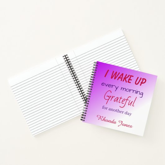 Dankbare Paarse Ombre Notitieboek (Binnen)