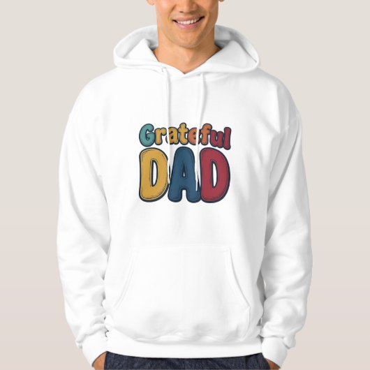 Dankbare Papa Retro Bubble Letter T-shirt Ontwerp_ (Voorkant)