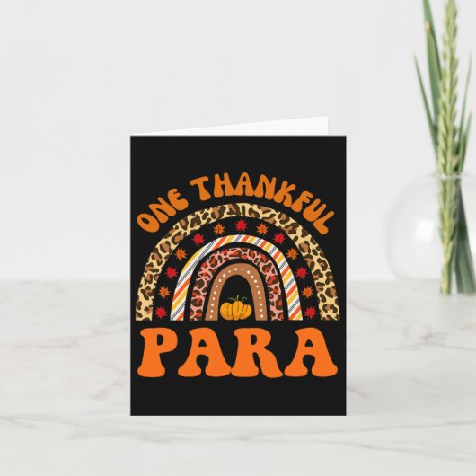 Dankbare Para Professionele Herfst Thanksgiving Le Kaart (Voorkant)