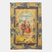 Dankbare Pelgrims Thanksgiving Keukenhanddoeken (Verticaal)