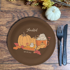 Dankbare pompoen Alles Bruin Papier Bord