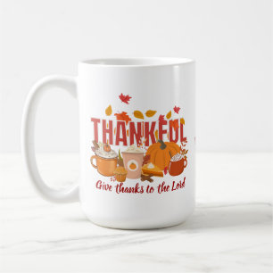 DANKBARE Pompoen Christelijke Thanksgiving Koffiemok