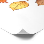 Dankbare pompoen en herfstbladeren poster (Hoek)