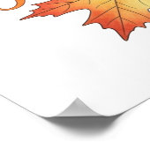 Dankbare pompoen en herfstbladeren poster (Hoek)