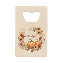 Dankbare pompoen en herfstbloemen krans