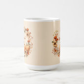 Dankbare pompoen en herfstbloemen krans koffiemok (Center)