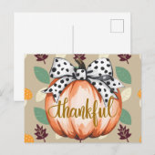 Dankbare Pompoen met Stippenboog Briefkaart (Voorkant / Achterkant)