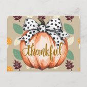 Dankbare Pompoen met Stippenboog Briefkaart (Voorkant)