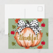 Dankbare Pompoen met Stippenboog Briefkaart (Voorkant / Achterkant)