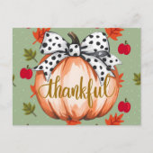Dankbare Pompoen met Stippenboog Briefkaart (Voorkant)