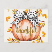 Dankbare Pompoen met Stippenboog Briefkaart (Voorkant)