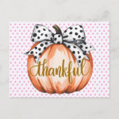 Dankbare Pompoen met Stippenboog Briefkaart (Voorkant)