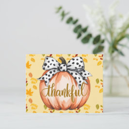 Dankbare Pompoen met Stippenboog Briefkaart